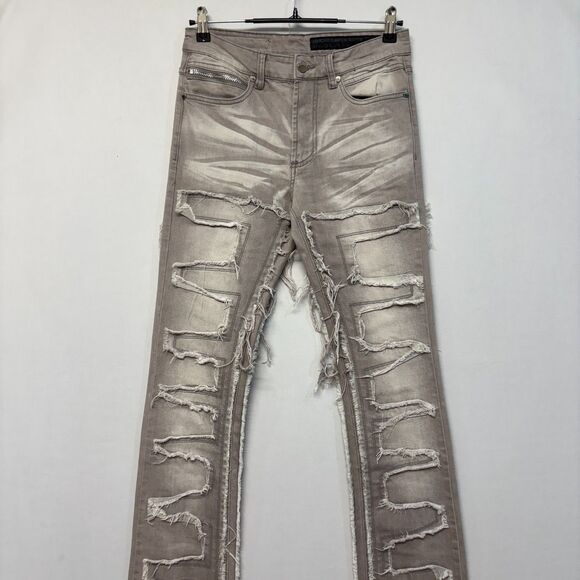 Rockstar Original Men Stacked RSM 225 Flare Denim Jeans Size 30 Hallie C053 -24 - Picture 14 of 16